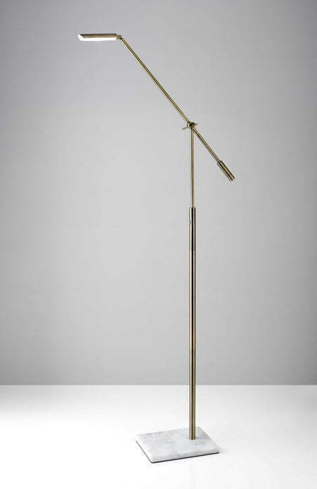 Brass Metal Floor Lamp Adjustable and Dimmable LED