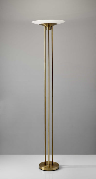 Triple Leg Brass Metal LED Torchiere