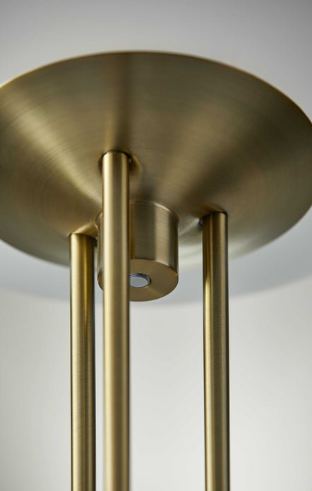 Triple Leg Brass Metal LED Torchiere