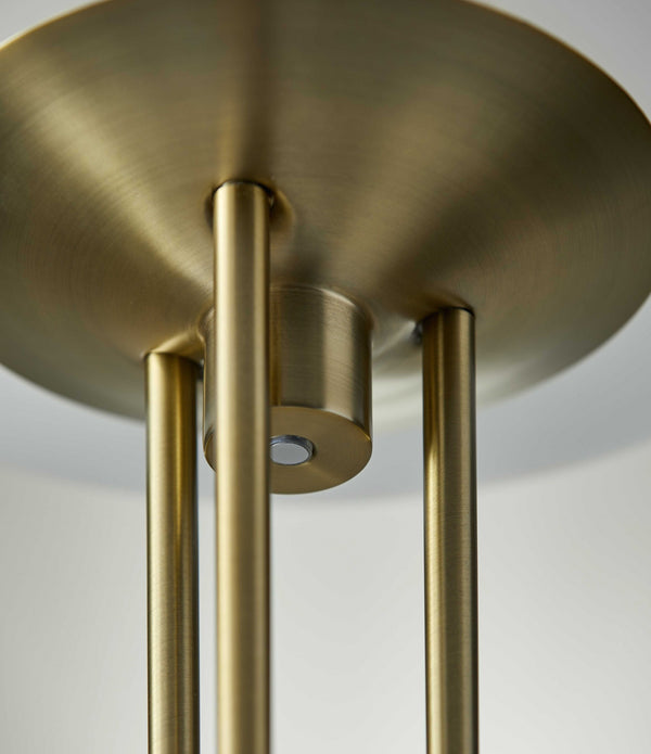 Triple Leg Brass Metal LED Torchiere