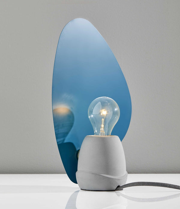 Turquoise Fin Concrete Table Lamp