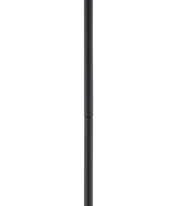 Bendable Black Metal Floor Lamp with Alabaster Bowl Shade