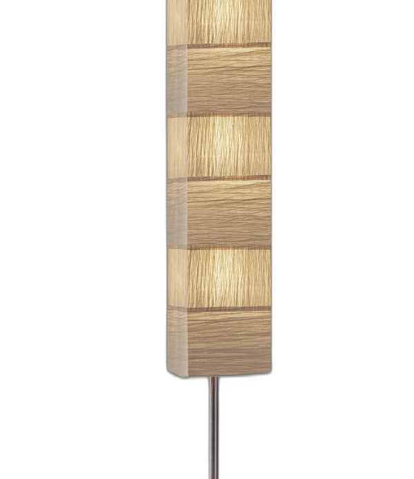 ZigZag Tall Paper Shade Floor Lamp With Walnut Wood Base