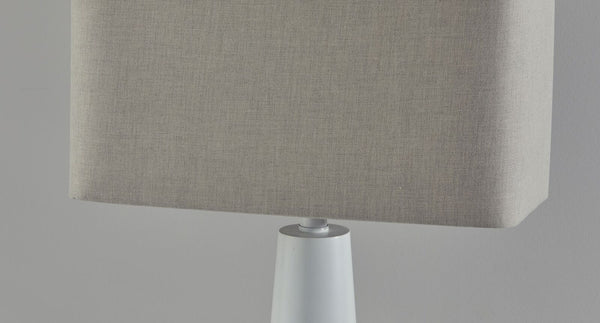 Urban Edge White Metal Table Lamp