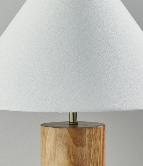 Canopy Natural Wood Block Table Lamp