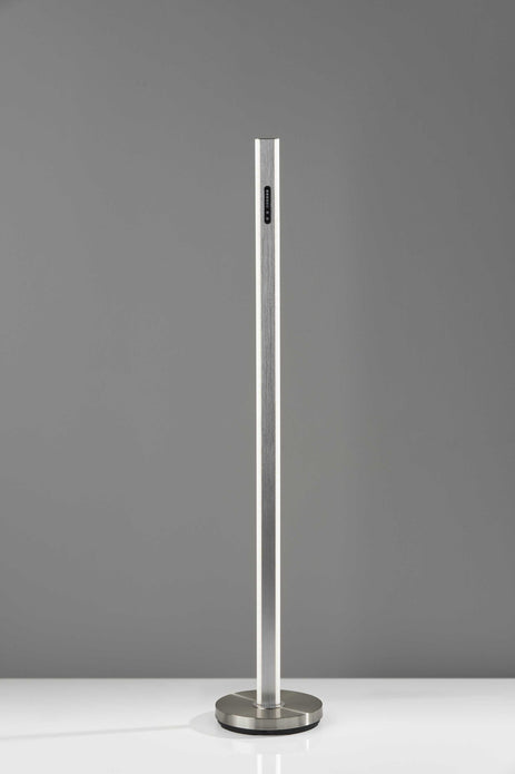 Five Color Glow Stick Floor Lamp in Brushed Steel