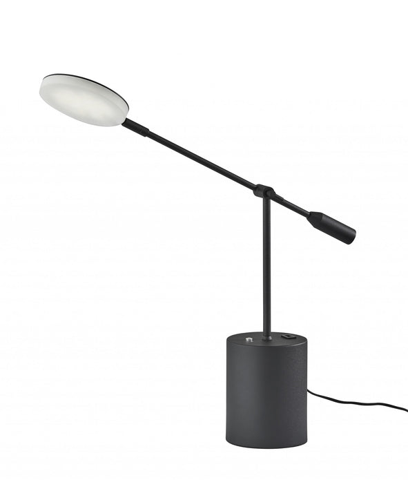 Black Metal Saucer LED Adjustable Desk Lamp