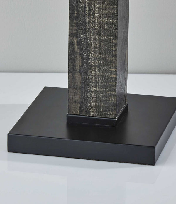 Black Wood Monument Table Lamp