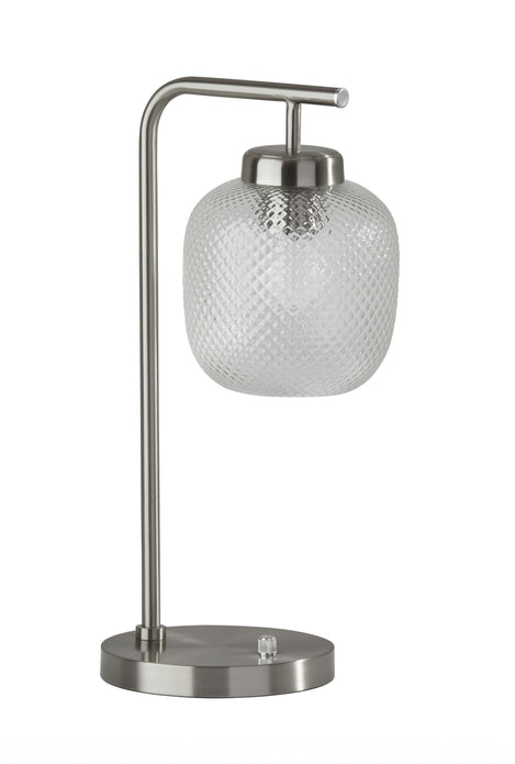 Brushed Steel Metal Dotty Desk Lamp