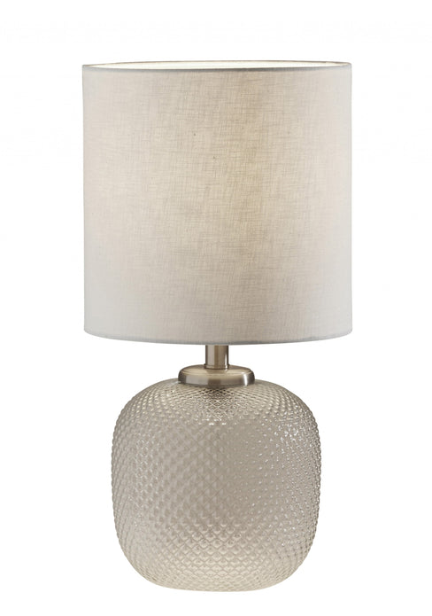 Brushed Steel Metal Dotty Table Lamp with Night Light