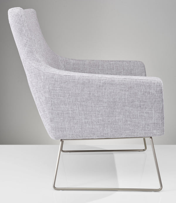 Pale Grey Upholstered Armchair