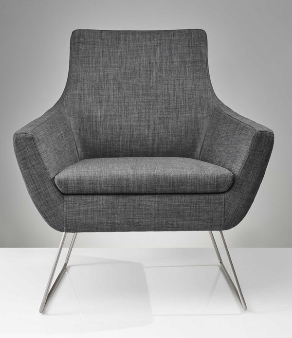 Dark Grey Upholstered Armchair