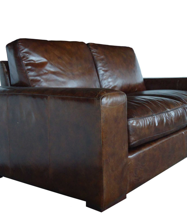 Brown Full Classic Sofa 2 Seater