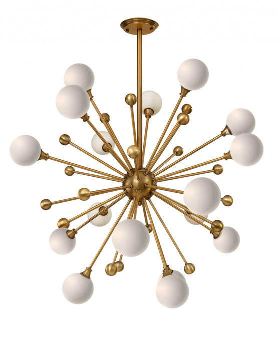 Burnished Gold Modern Pom Pom Chandelier