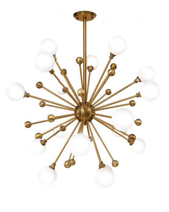 Burnished Gold Modern Pom Pom Chandelier