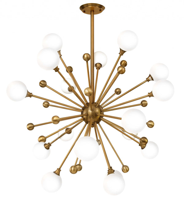 Burnished Gold Modern Pom Pom Chandelier