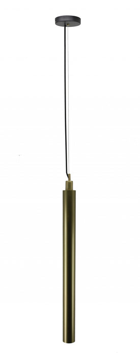 Matte Brass Cylindrical Pendant Lamp