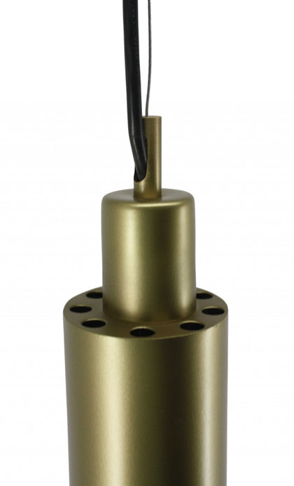 Matte Brass Cylindrical Pendant Lamp