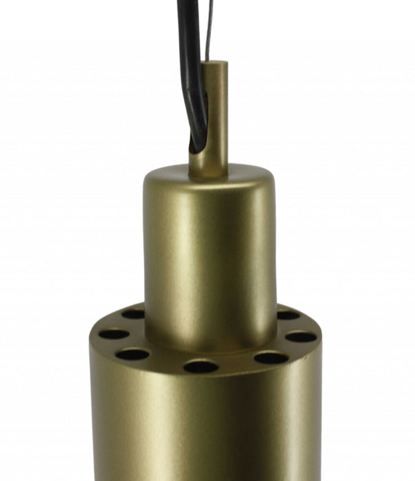 Matte Brass Cylindrical Pendant Lamp