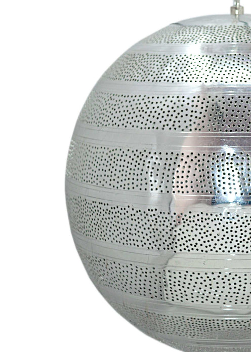 Morrocan Silver Ball Lantern Style Pendant Lamp