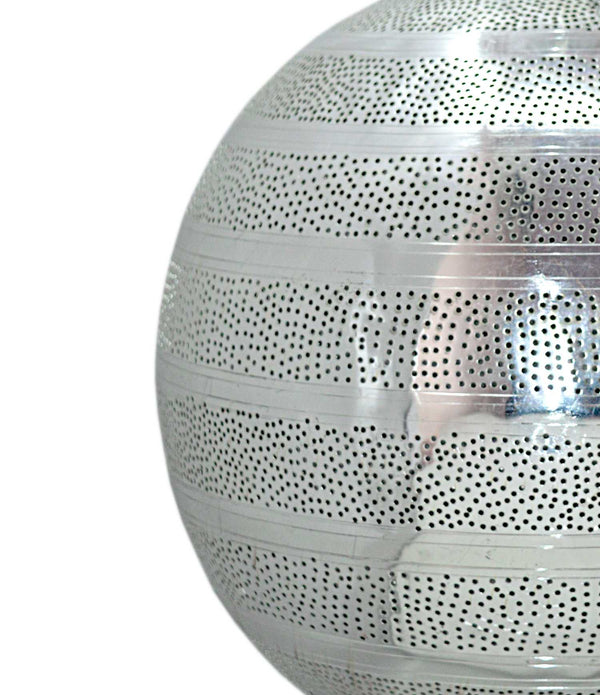 Morrocan Silver Ball Lantern Style Pendant Lamp