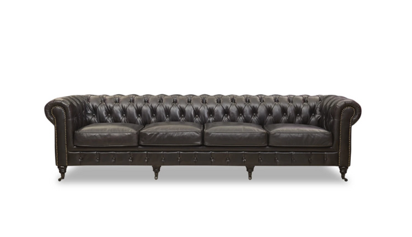 Black Classic Sofa 4 Places