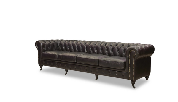 Black Classic Sofa 4 Places