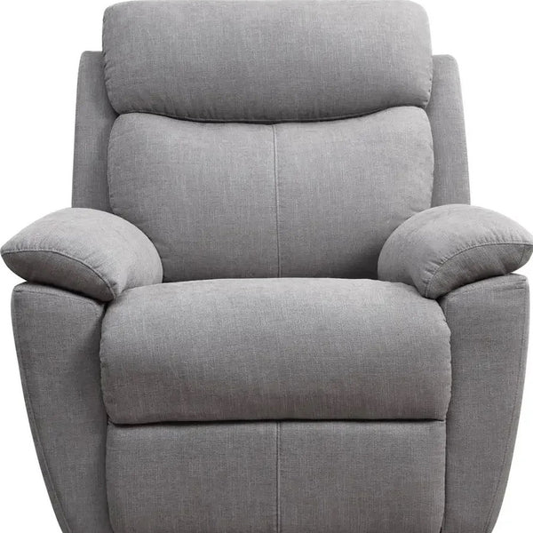 35.43" X 39.37" X 39.8" Light Grey Fabric Glider & Swivel Power Recliner with USB port