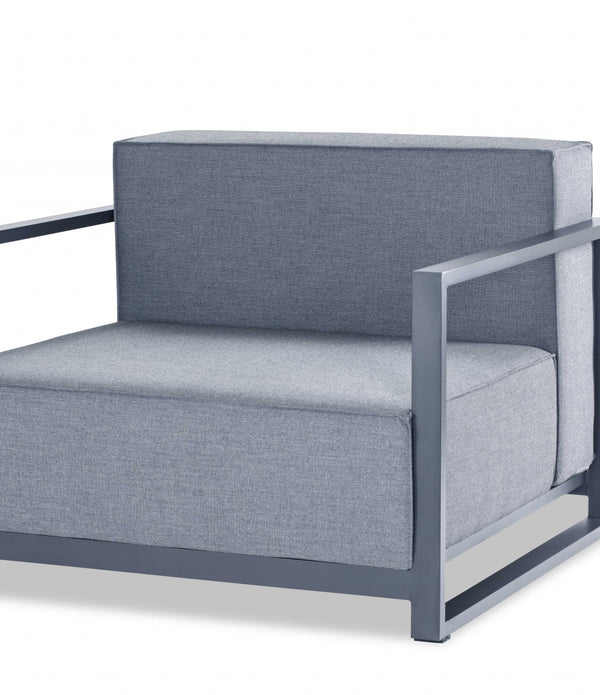 29 X 39 X 41 Gray Aluminum Armchair