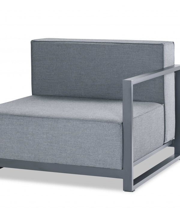 29 X 37 X 41 Gray Acrylic Modular Right Arm Chair