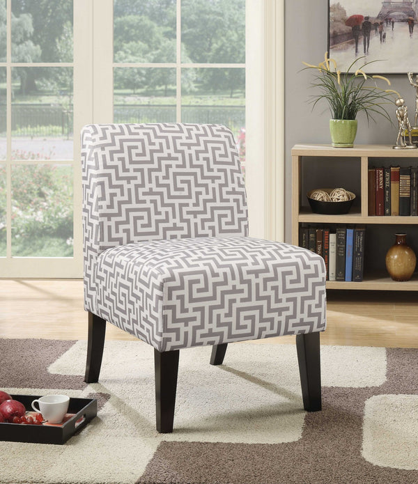 23' X 31' X 34' Gray Wood Accent Chair