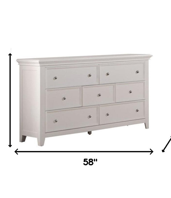 58' X 18' X 35' White Wood Dresser