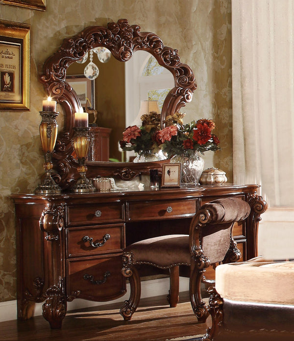 63' X 22' X 31' Cherry Wood Vanity Desk