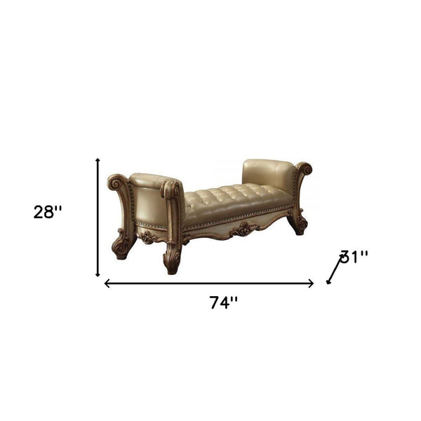 74' X 31' X 28' Bone Polyurethane Bench