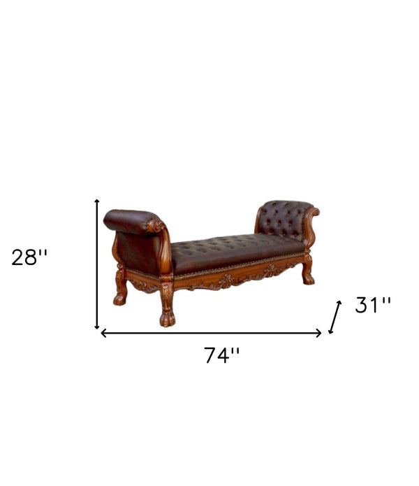 74' X 31' X 28' Cherry Polyurethane Bench