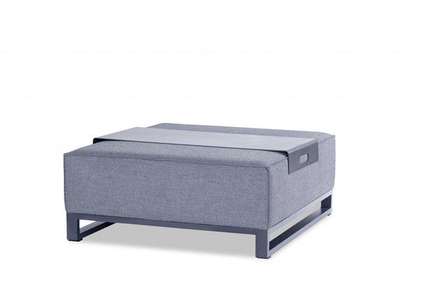 16 X 40 X 36 Gray Acrylic Ottoman