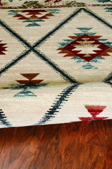 8' x 10' Ivory Lodge Area Rug