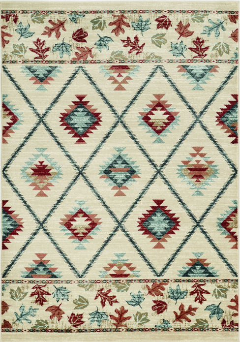 8' x 10' Ivory Lodge Area Rug