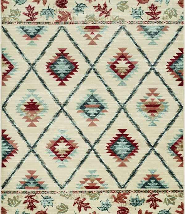 8' x 10' Ivory Lodge Area Rug