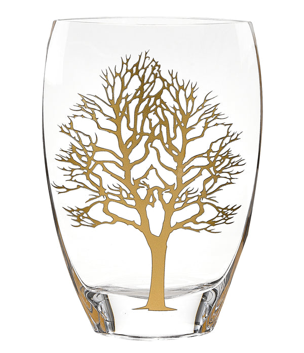 12 Mouth Blown Gold Tree of Life Vase