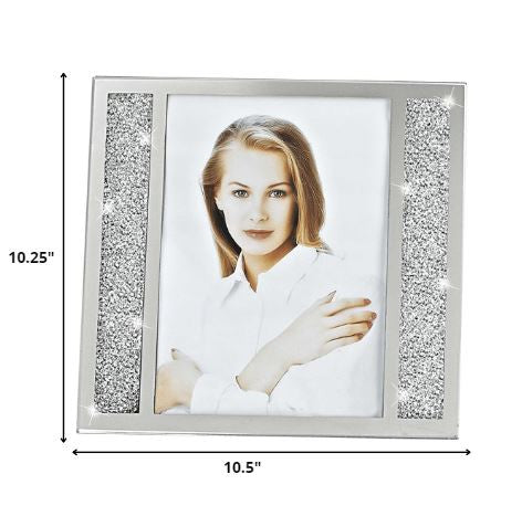 8 x 10 Silver Crystalized Picture Frame