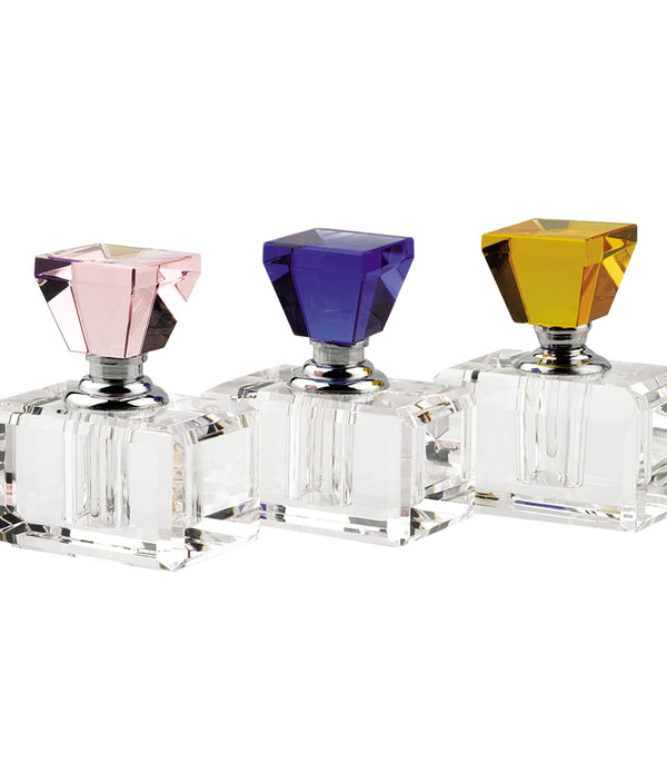 3 pc Rainbow Crystal Perfume Bottle Set