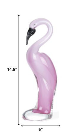 13 Mouth Blown Pink Flamingo Art Glass