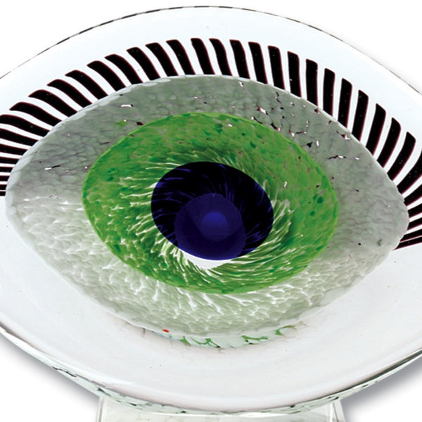 7 MultiColor Glass Art Glass Eye Centerpiece