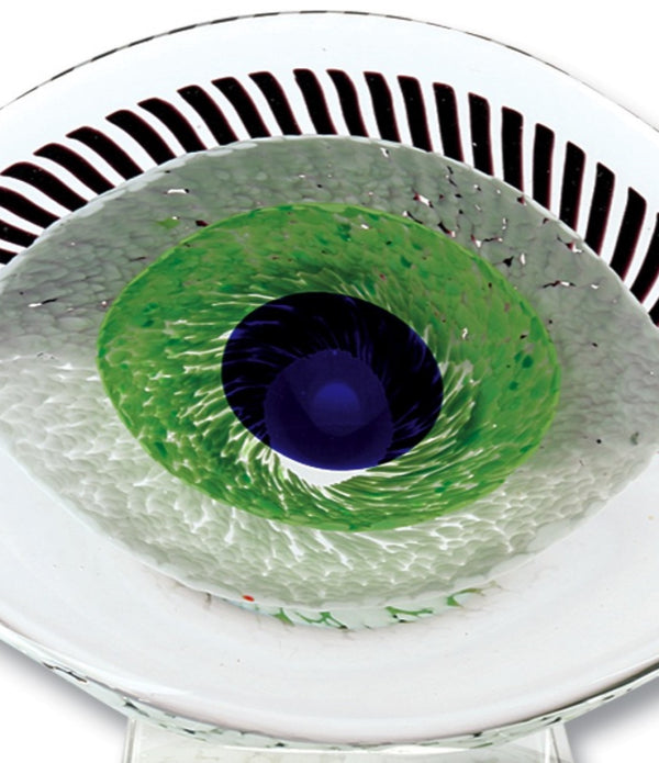 7 MultiColor Glass Art Glass Eye Centerpiece