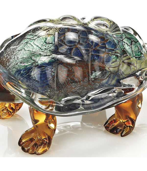 6 Mouth Blown Turtle Art Glass