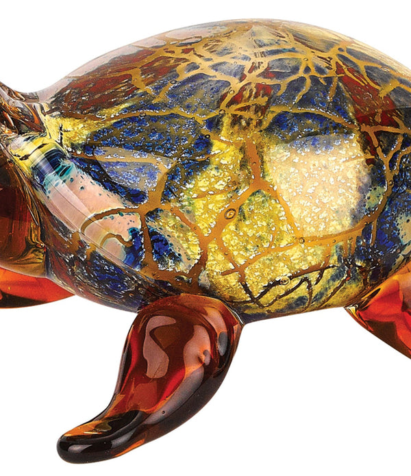 4 Mouth Blown Turtle Art Glass