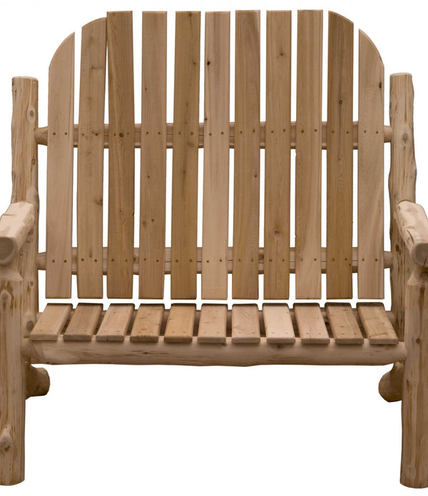 Rustic and Natural Cedar Two - Person Adirondack Chair