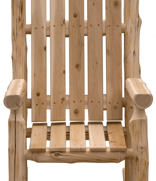 Rustic and Natural Cedar Adirondack Rocking Chair