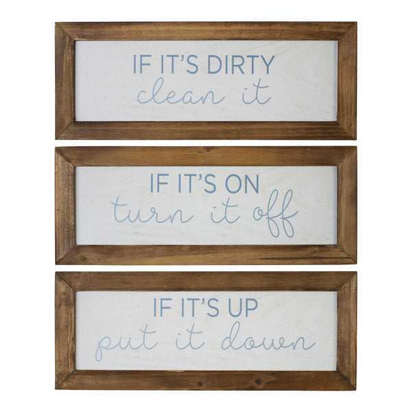 Set of 3 House Humor Wall Decor